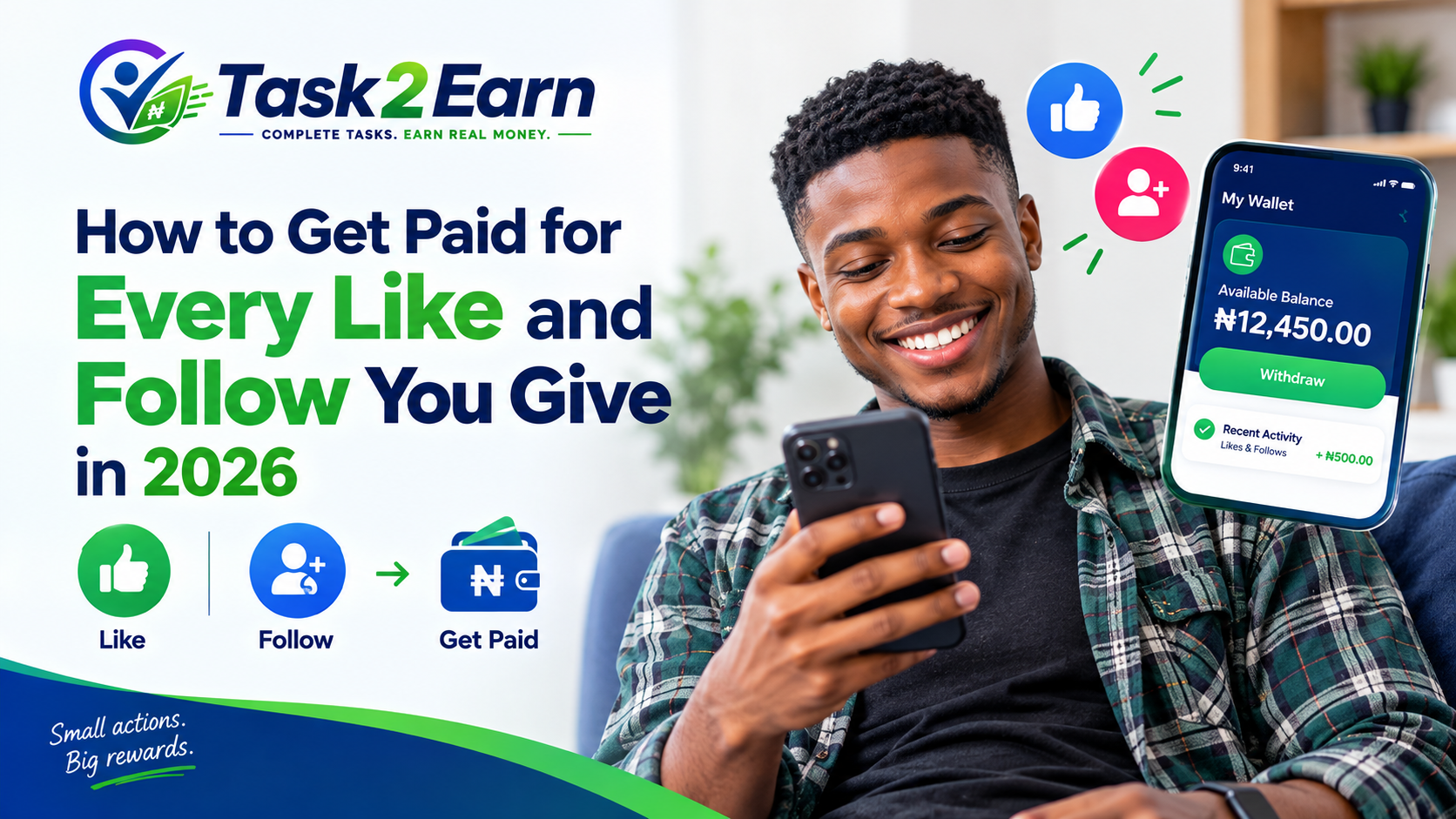 How to Get Paid for Every Like and Follow You Give in 2026
